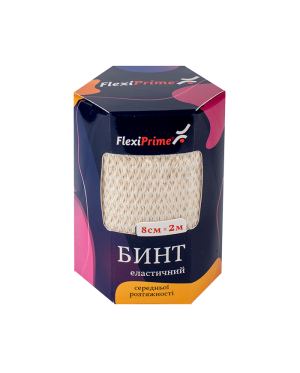 Бинт еластичний FlexiPrime® 8см*2м. Середньої розтяжності